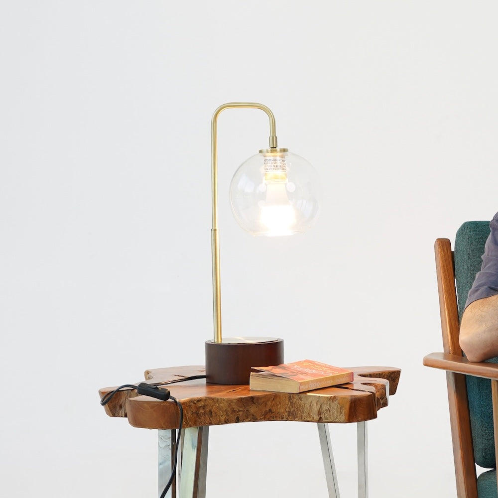 Ashcroft - LuxeRay Simple Glass Globe Arched Table Lamp
