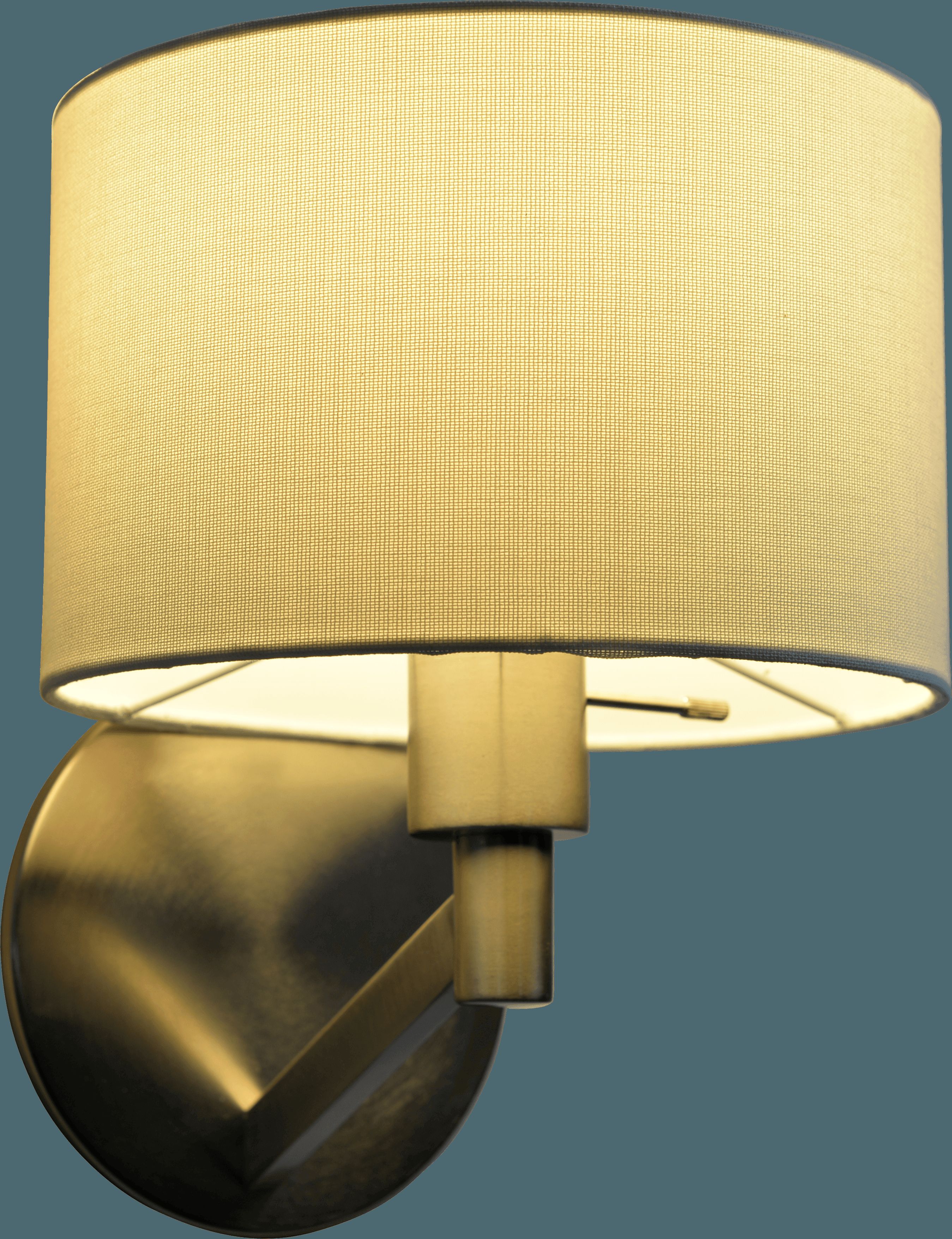 Ashcroft - Nebula Brushed Nickel Base Wall Lamp with Rotary Switch White Fabric Shade