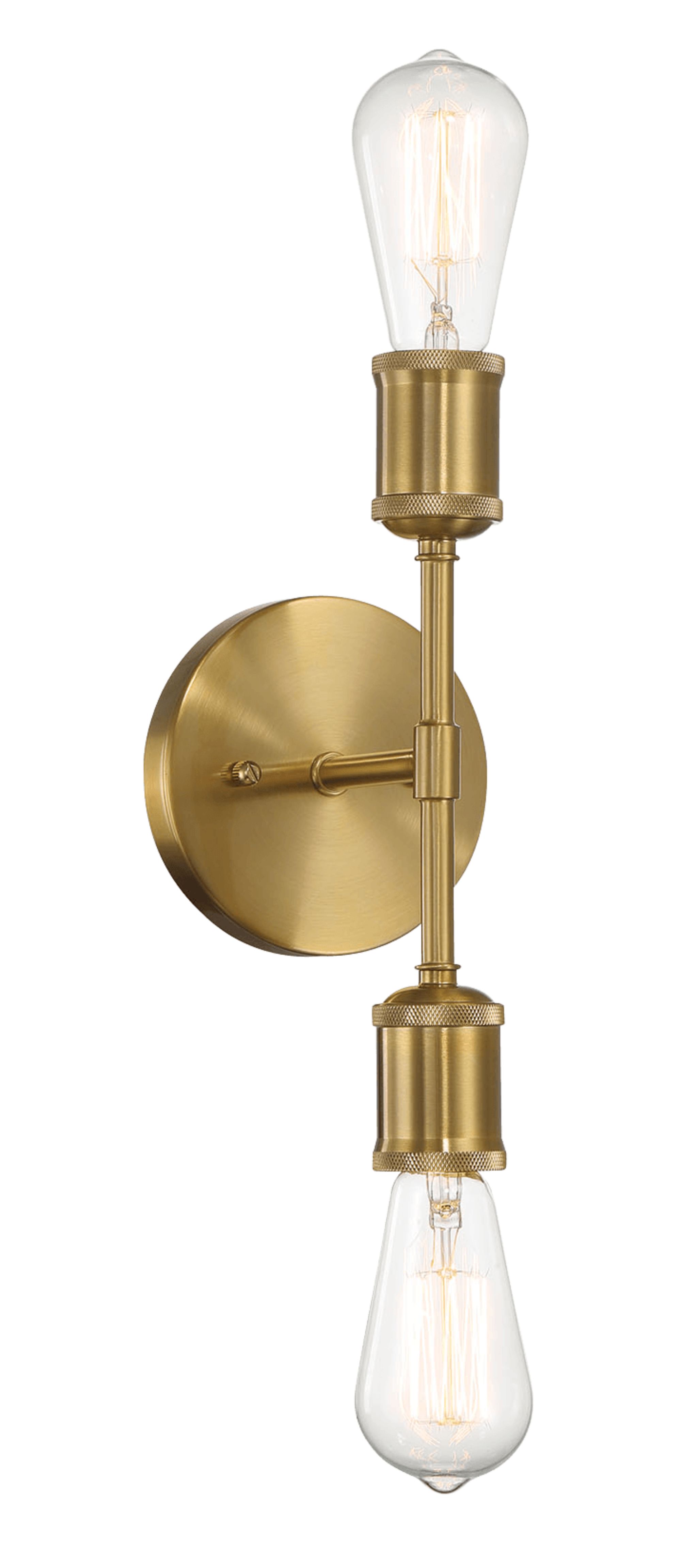 Ashcroft - Reverie Double Lights Bathroom Wall Sconce over Mirror Bedroom Hallway Entryway 5"W × 10.75"H × 5"E
