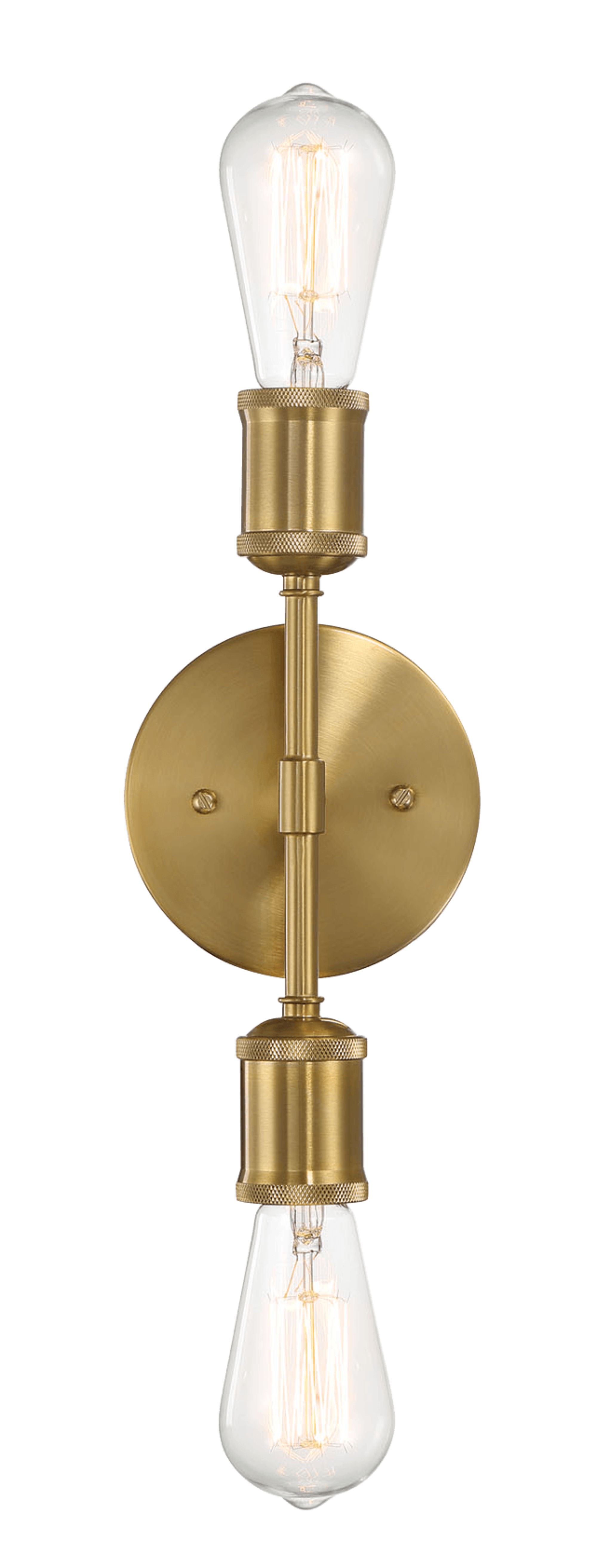 Ashcroft - Reverie Double Lights Bathroom Wall Sconce over Mirror Bedroom Hallway Entryway 5"W × 10.75"H × 5"E