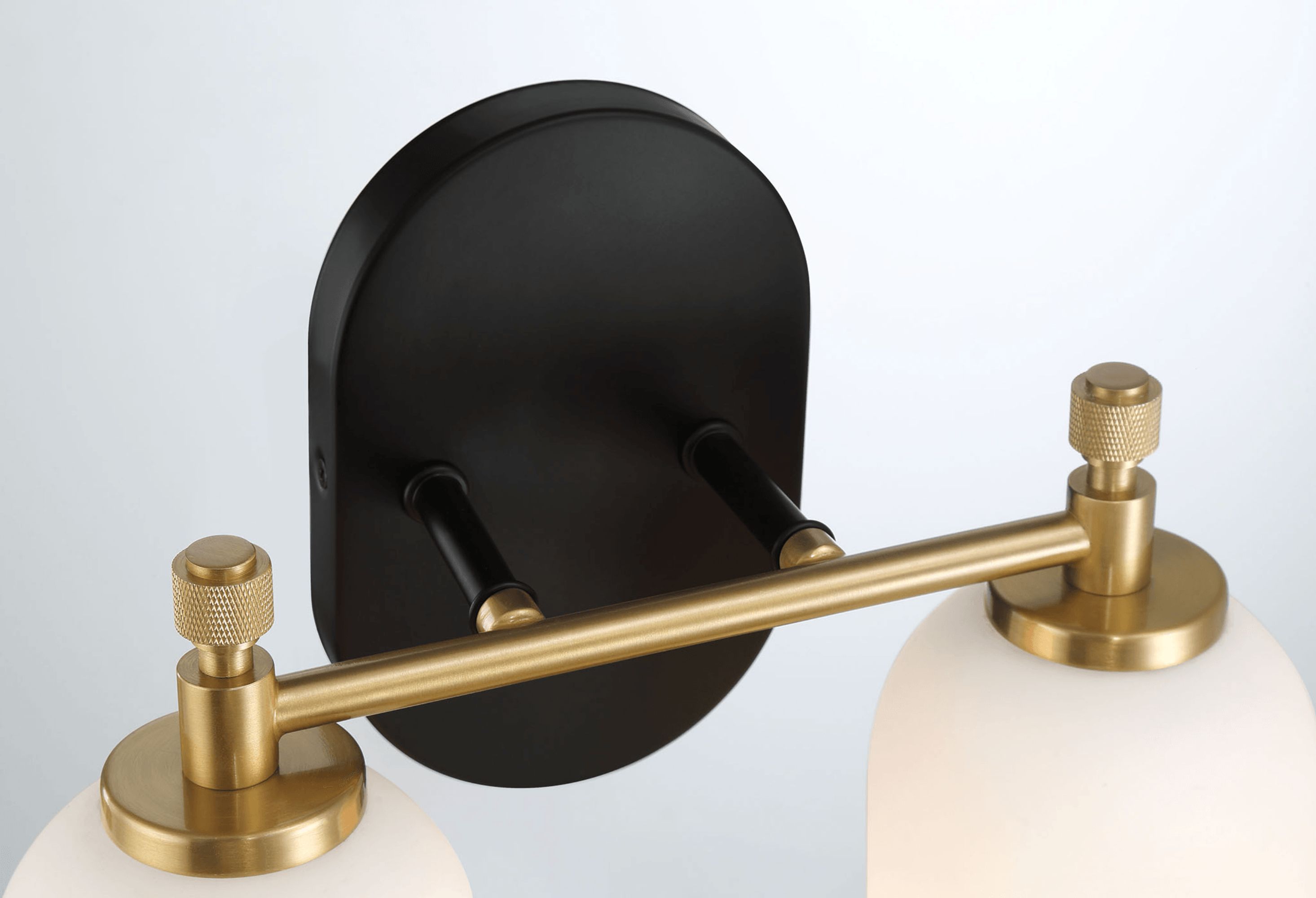 Ashcroft - Vortex Two Lights Vanity in Traditional Style for Over Bathroom Mirror Wall Sconce 12.25"W × 10.125"H × 5.5"E With White Frosted Glass