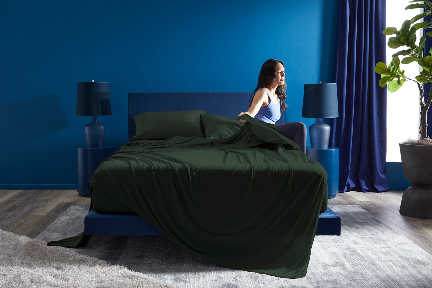 Bedgear Dri-Tec Sheet Set - Forest Green, King/California King Size