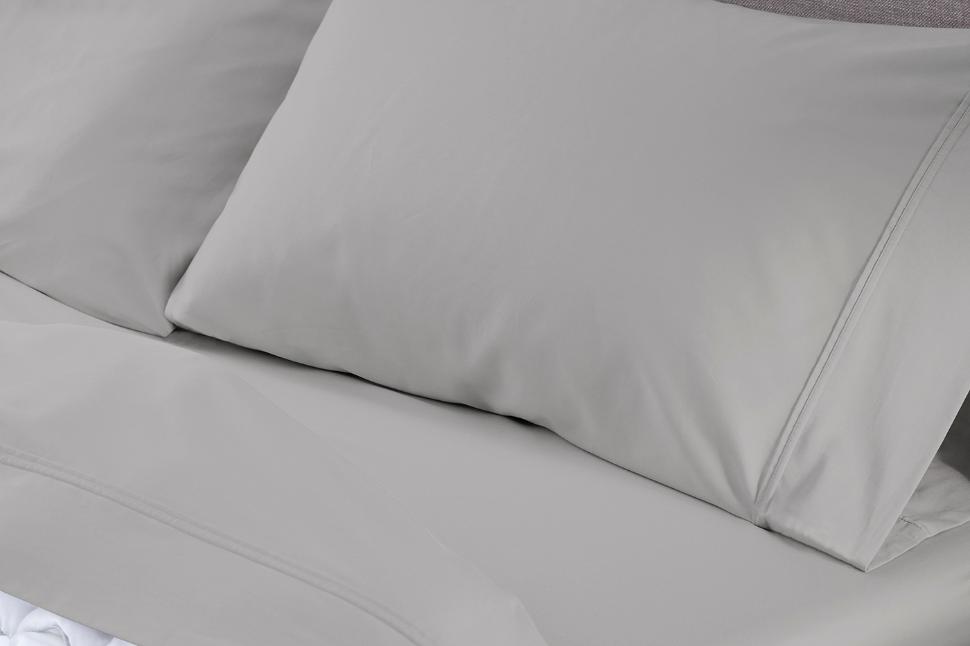 Bedgear Basic Sheet Set - Light Gray, Twin Size