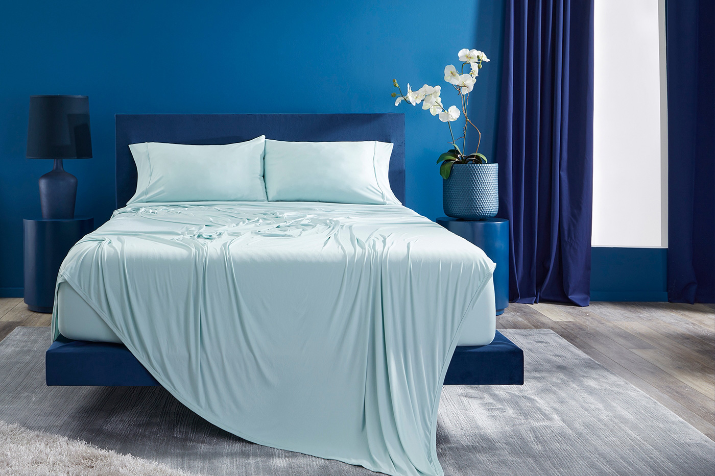 Bedgear Ver-Tex Sheet Set - Misty Blue, King/California King Size