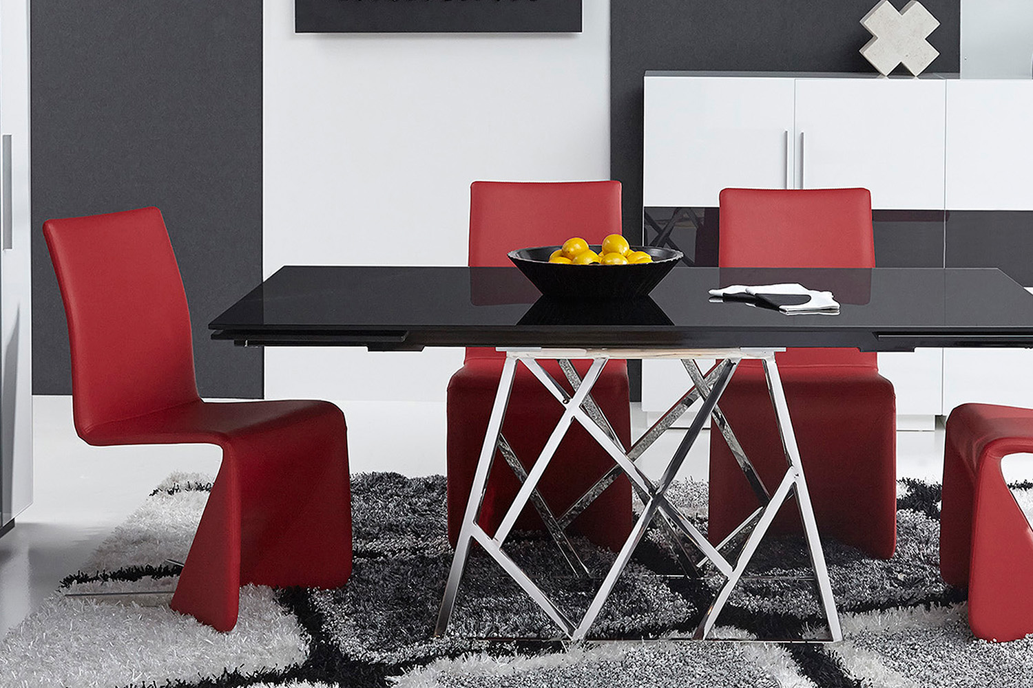 Bellini Bernice Dining Chairs Set of 2 - Red
