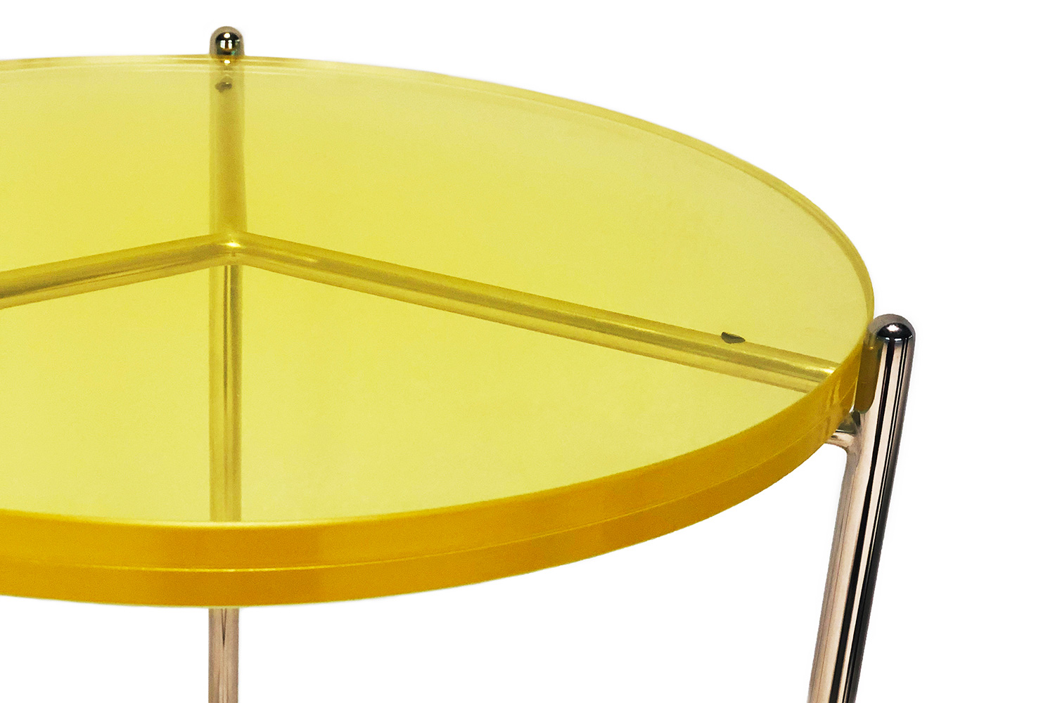Bellini Bolt End Table - Yellow, 18"