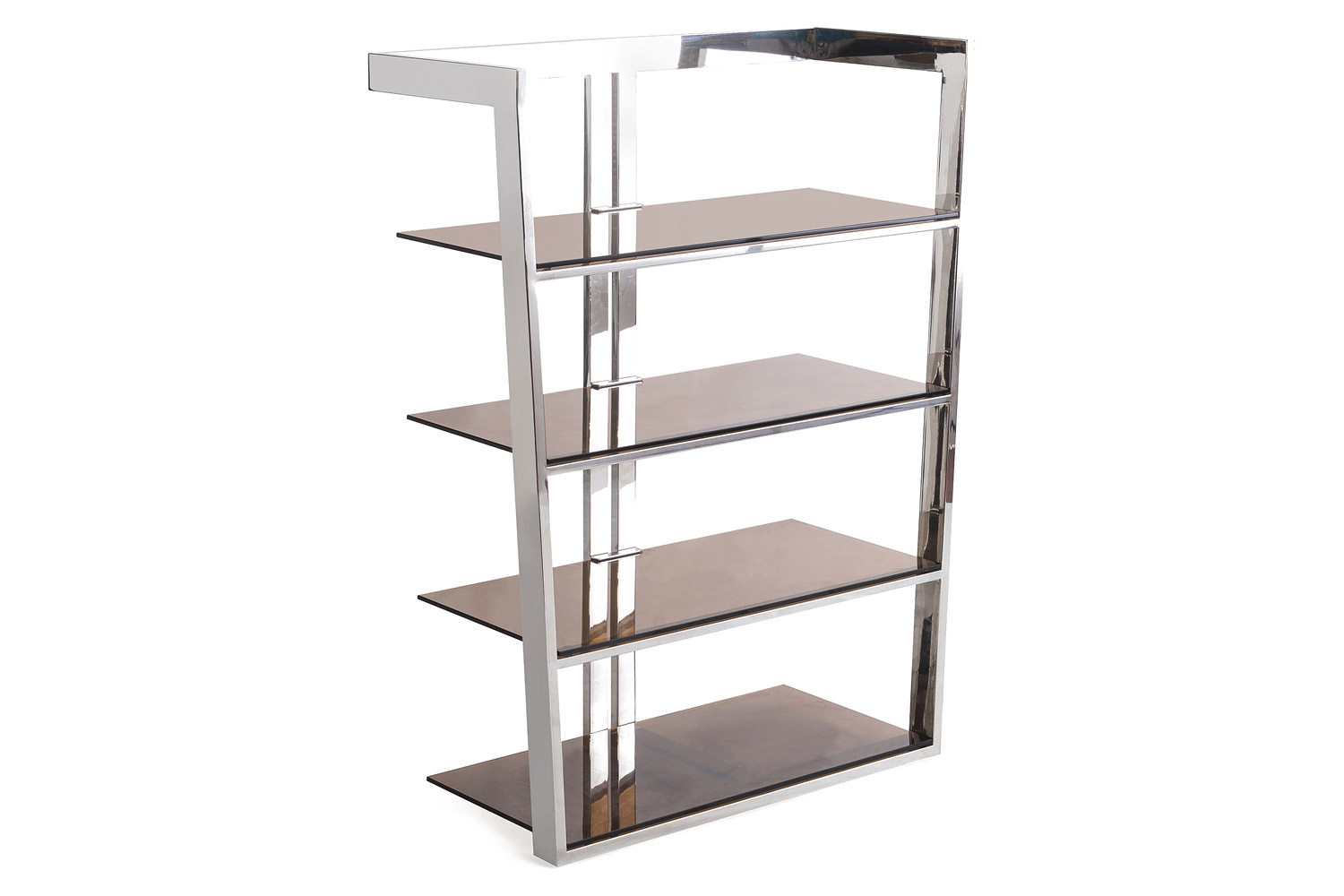 Bellini Carraway Display Unit - Smoked Glass/Silver, Small