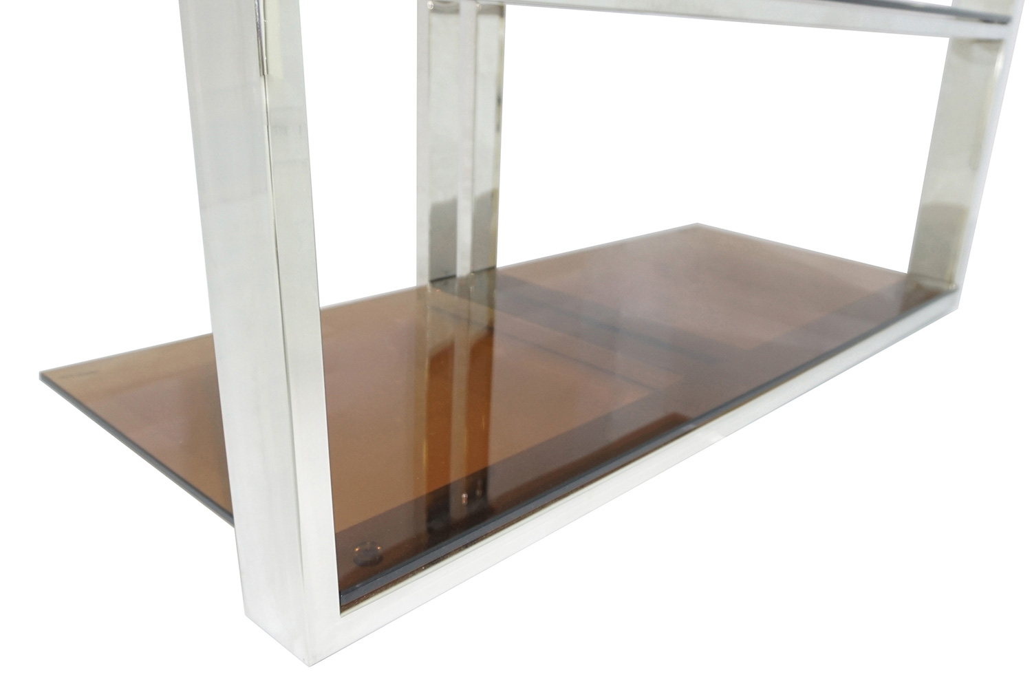 Bellini Carraway Display Unit - Smoked Glass/Silver, Tall