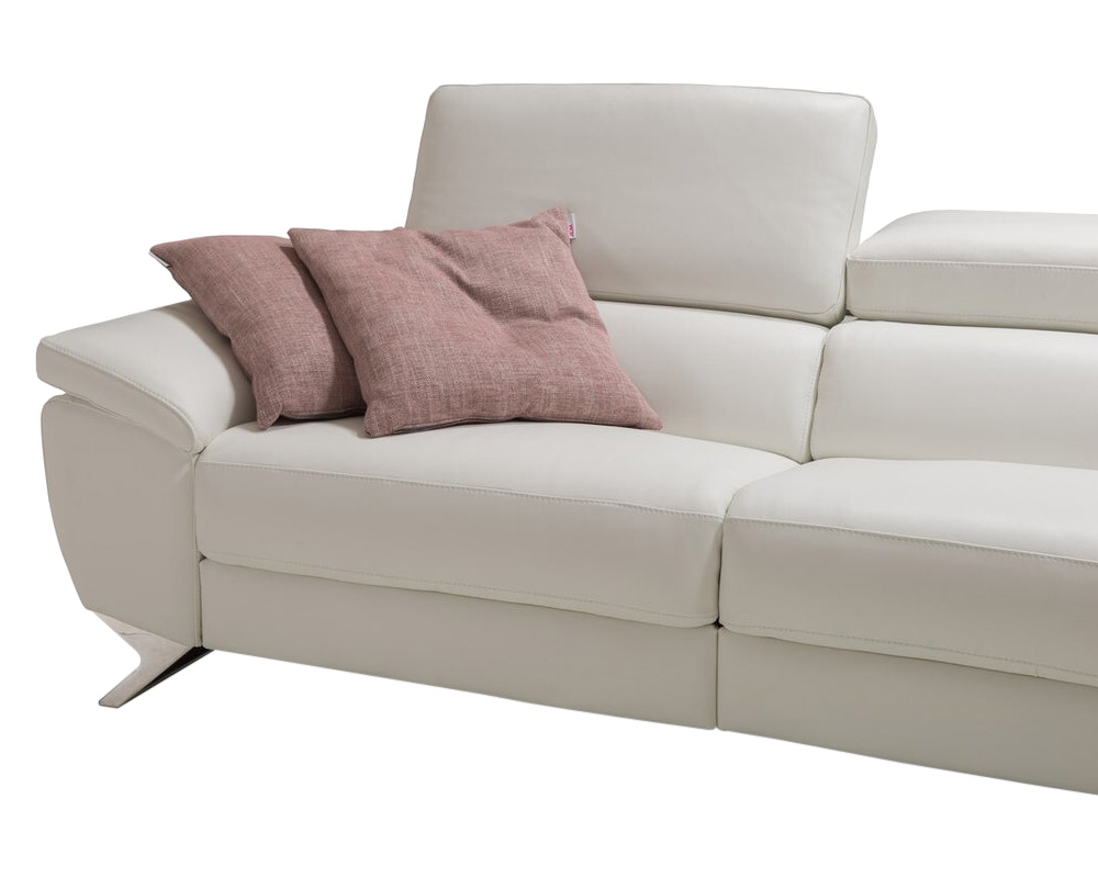 Bellini Natalia Sectional - White, Right Hand Facing