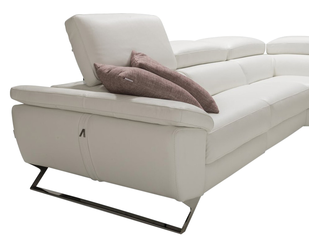 Bellini Natalia Sectional - White, Right Hand Facing