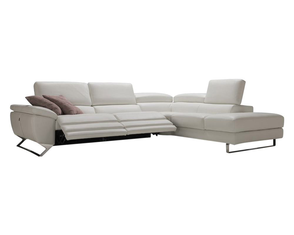 Bellini Natalia Sectional - White, Right Hand Facing