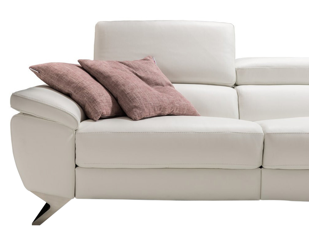 Bellini Natalia Sectional - White, Right Hand Facing