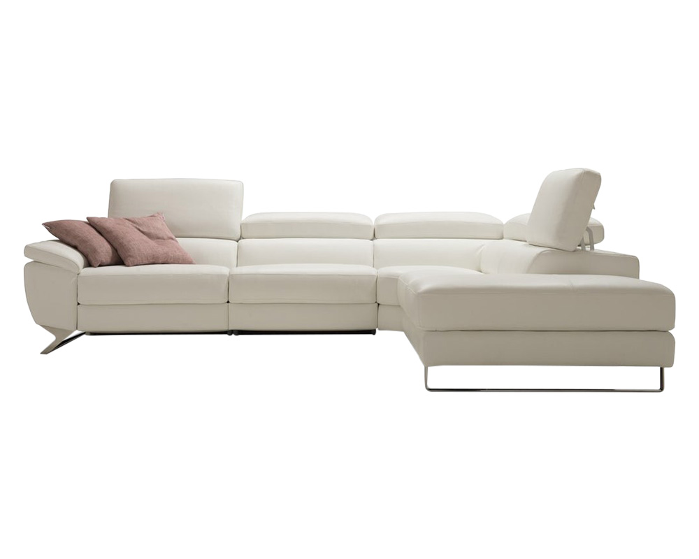Bellini Natalia Sectional - White, Right Hand Facing