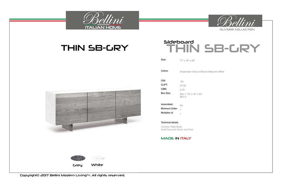 Bellini - Thin Sideboard