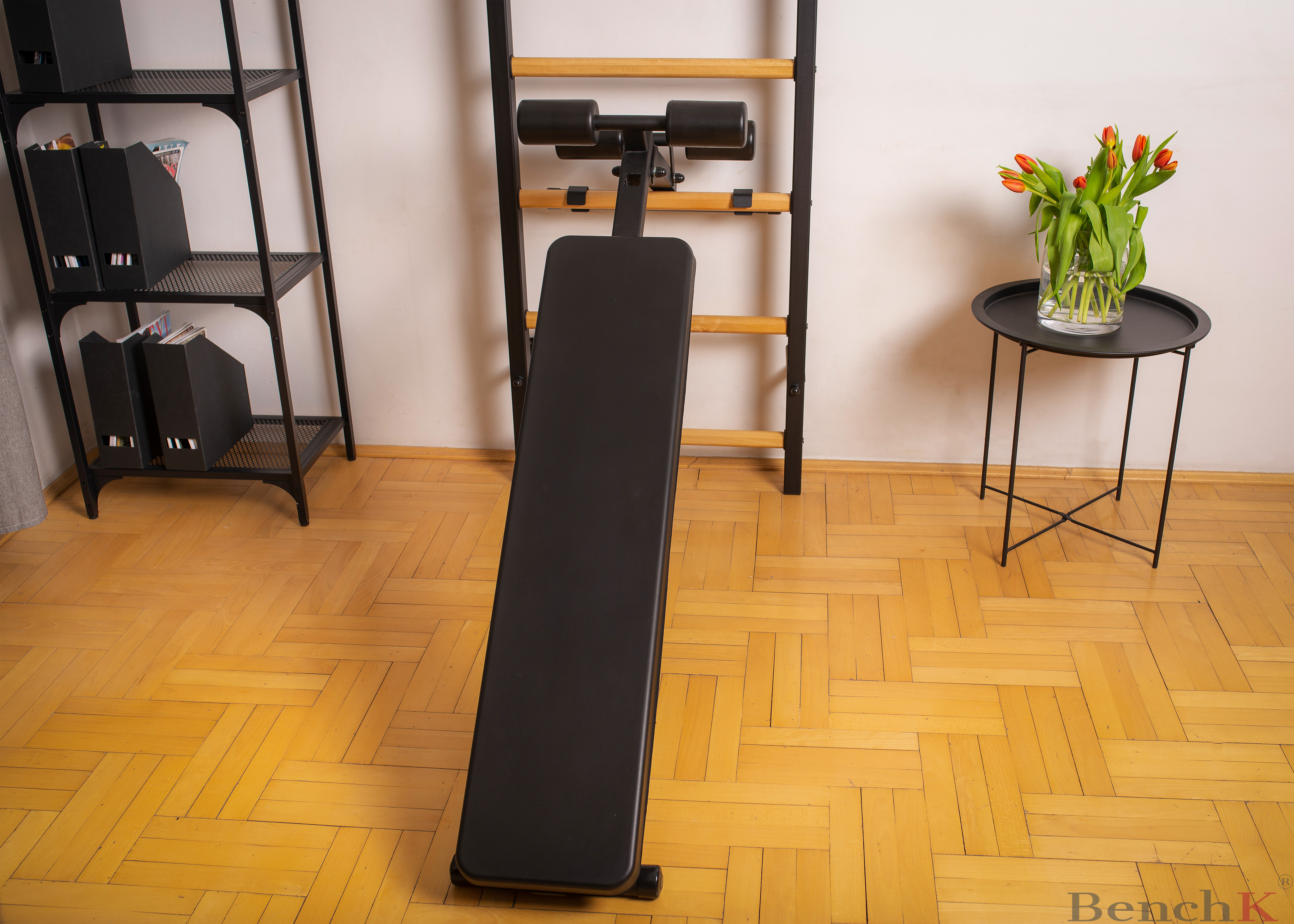 BenchK B1B Rotatable Workout Bench - Black