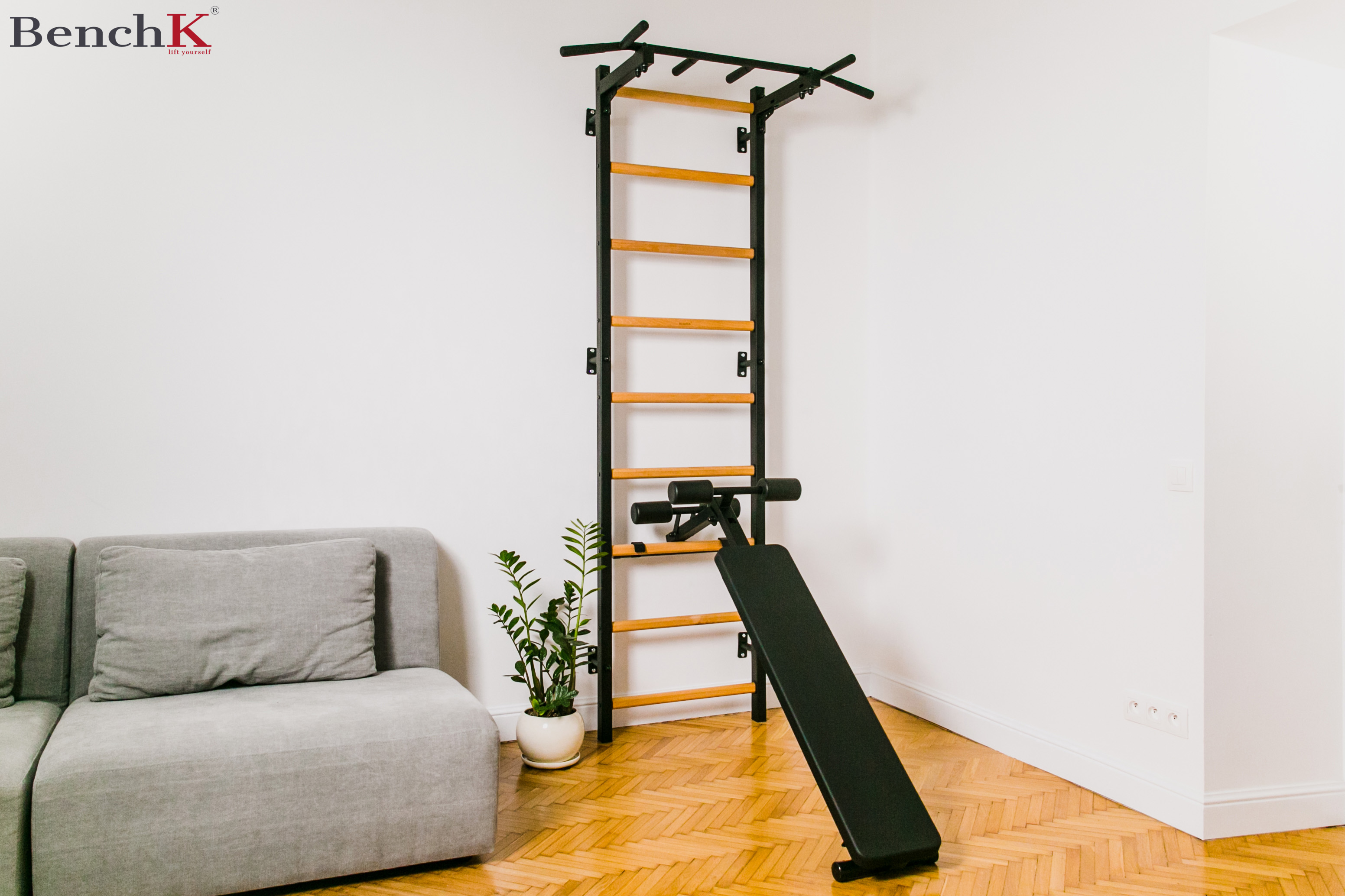 BenchK B1B Rotatable Workout Bench - Black