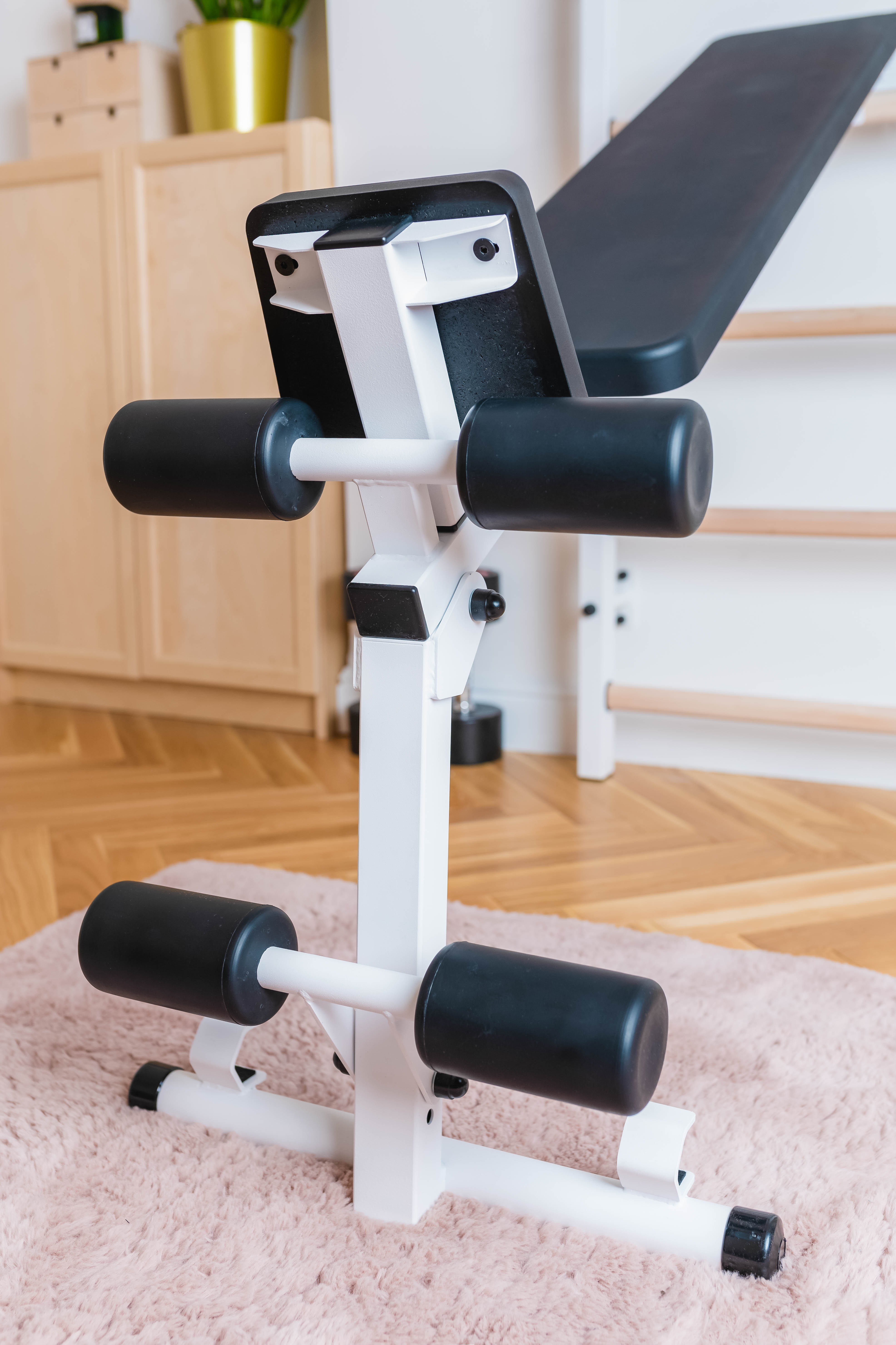 BenchK B1W Rotatable Workout Bench - White
