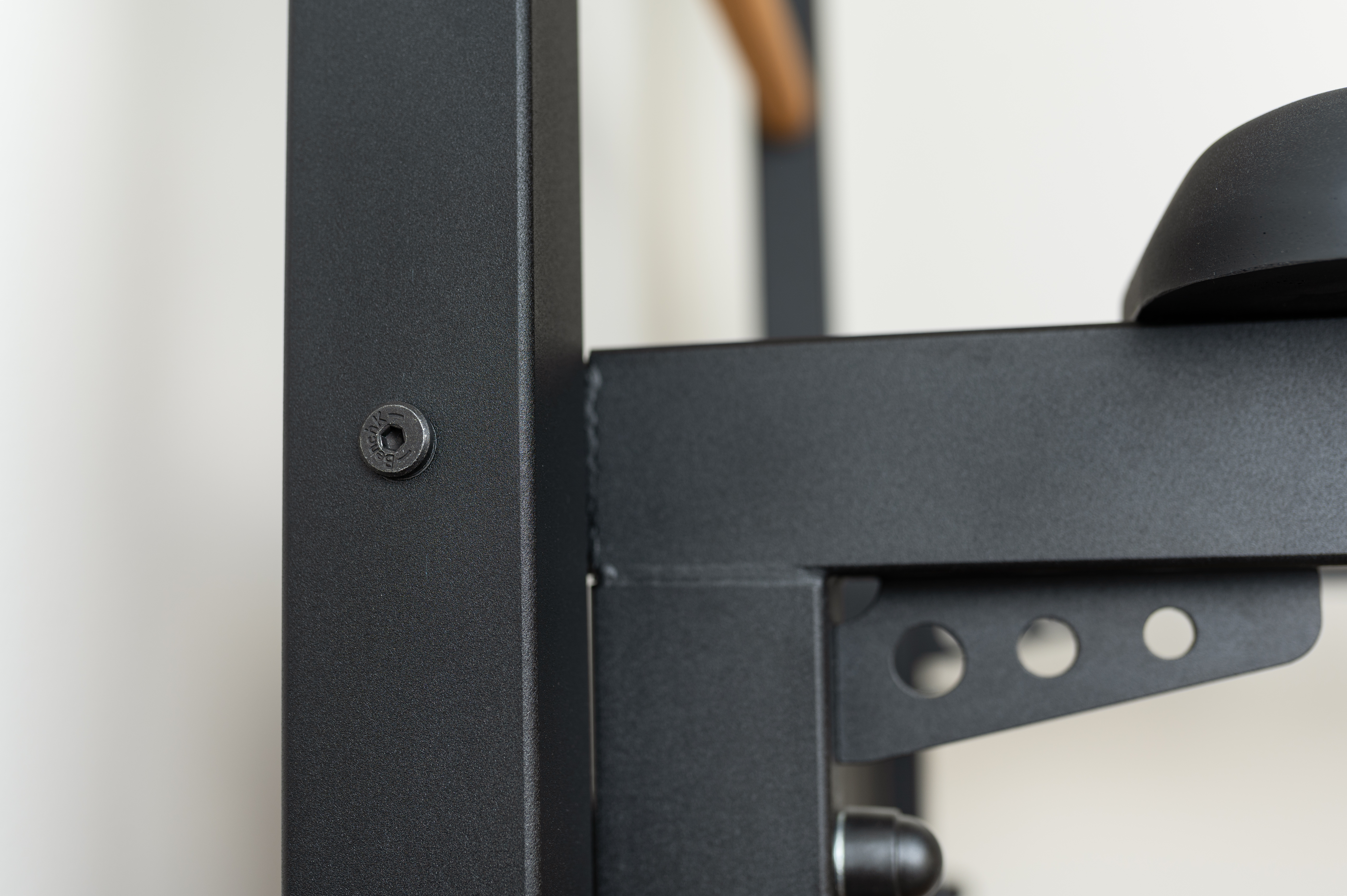 BenchK 522B Wall Bar with Pull-Up Bar and Dip Bar - Black/Wood