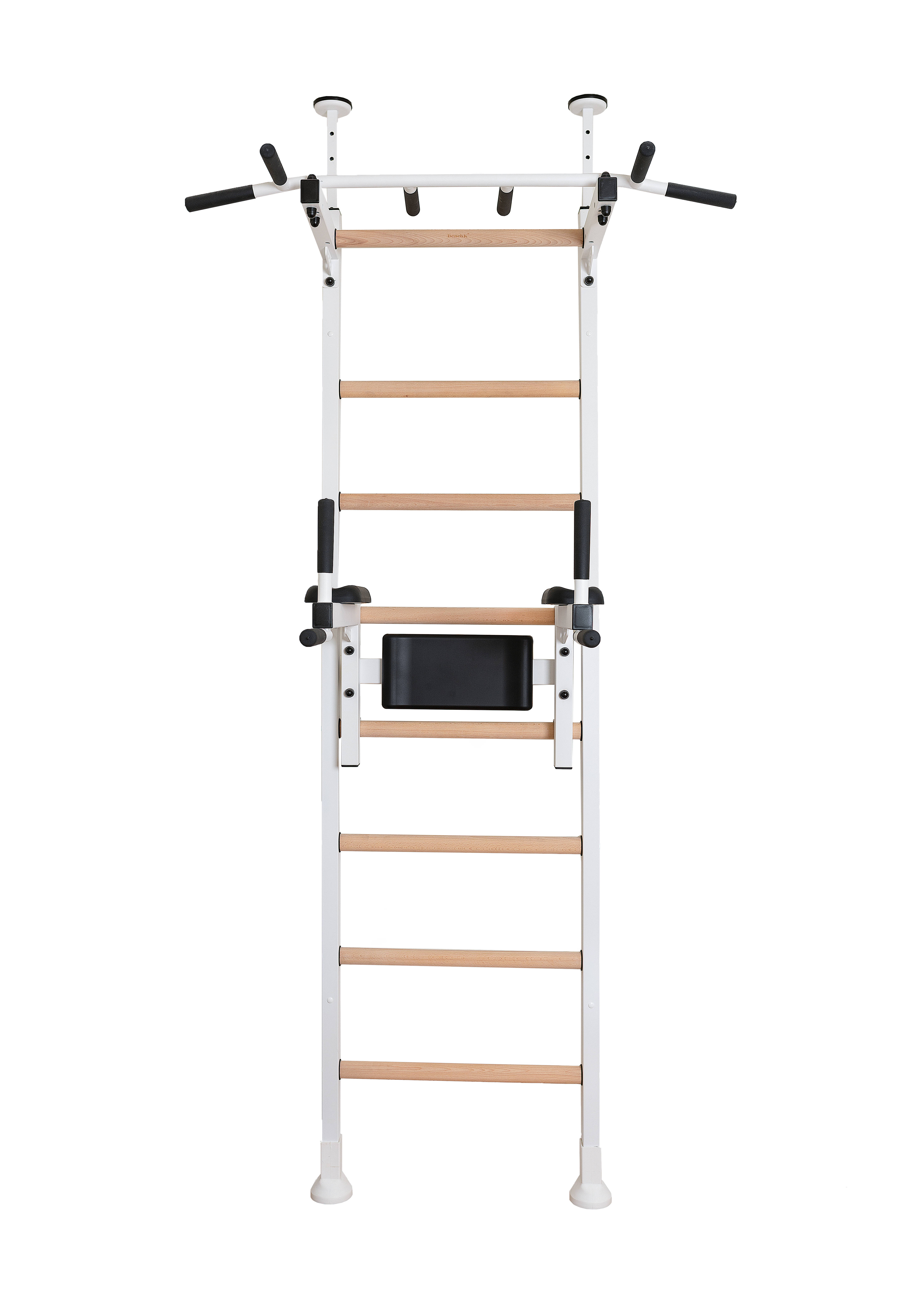 BenchK - 522 Wood Wall Bar with Pull-Up Bar and Dip Bar