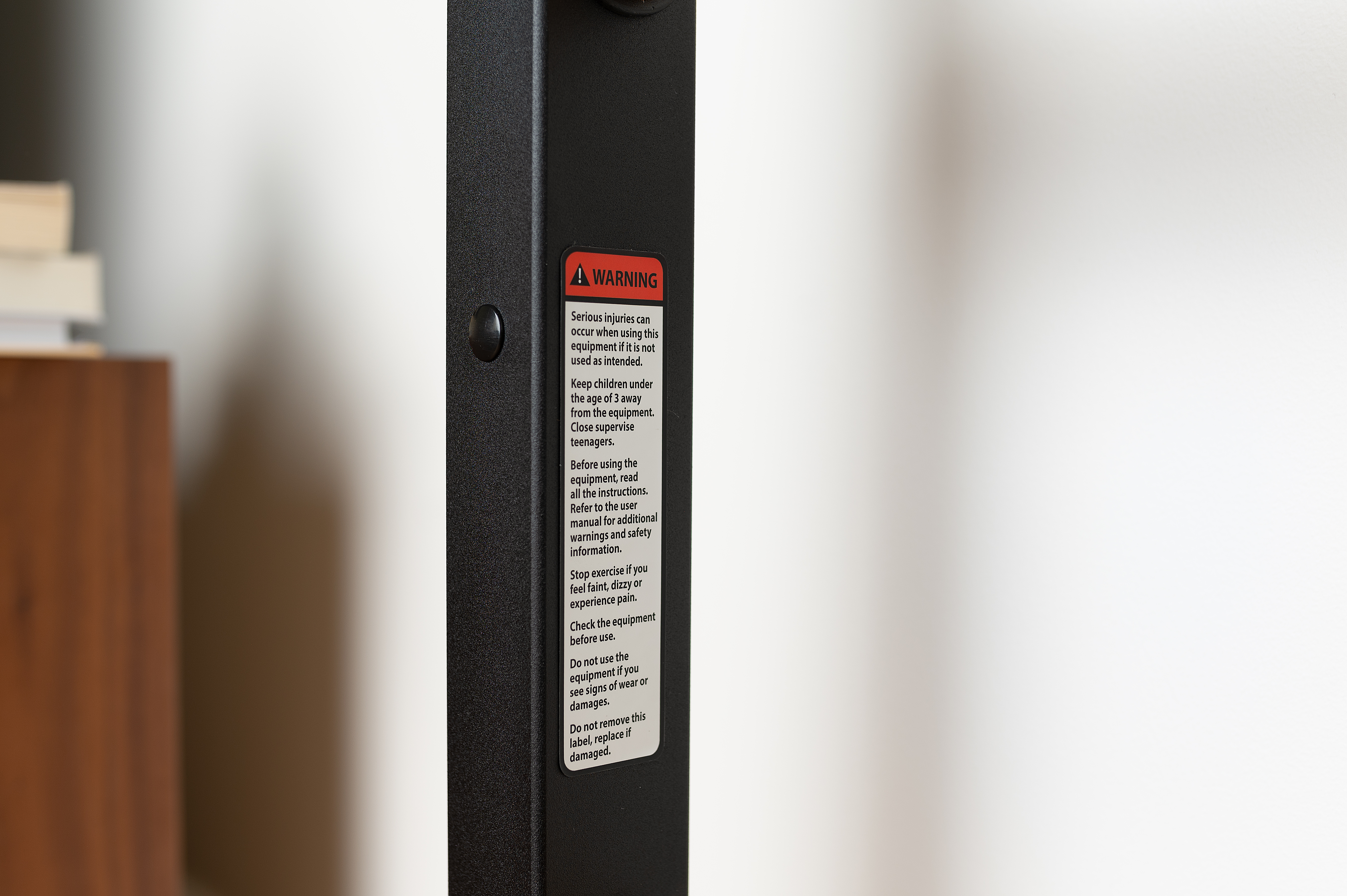 BenchK 521B Wall Bar with Pull-Up Bar - Black/Wood
