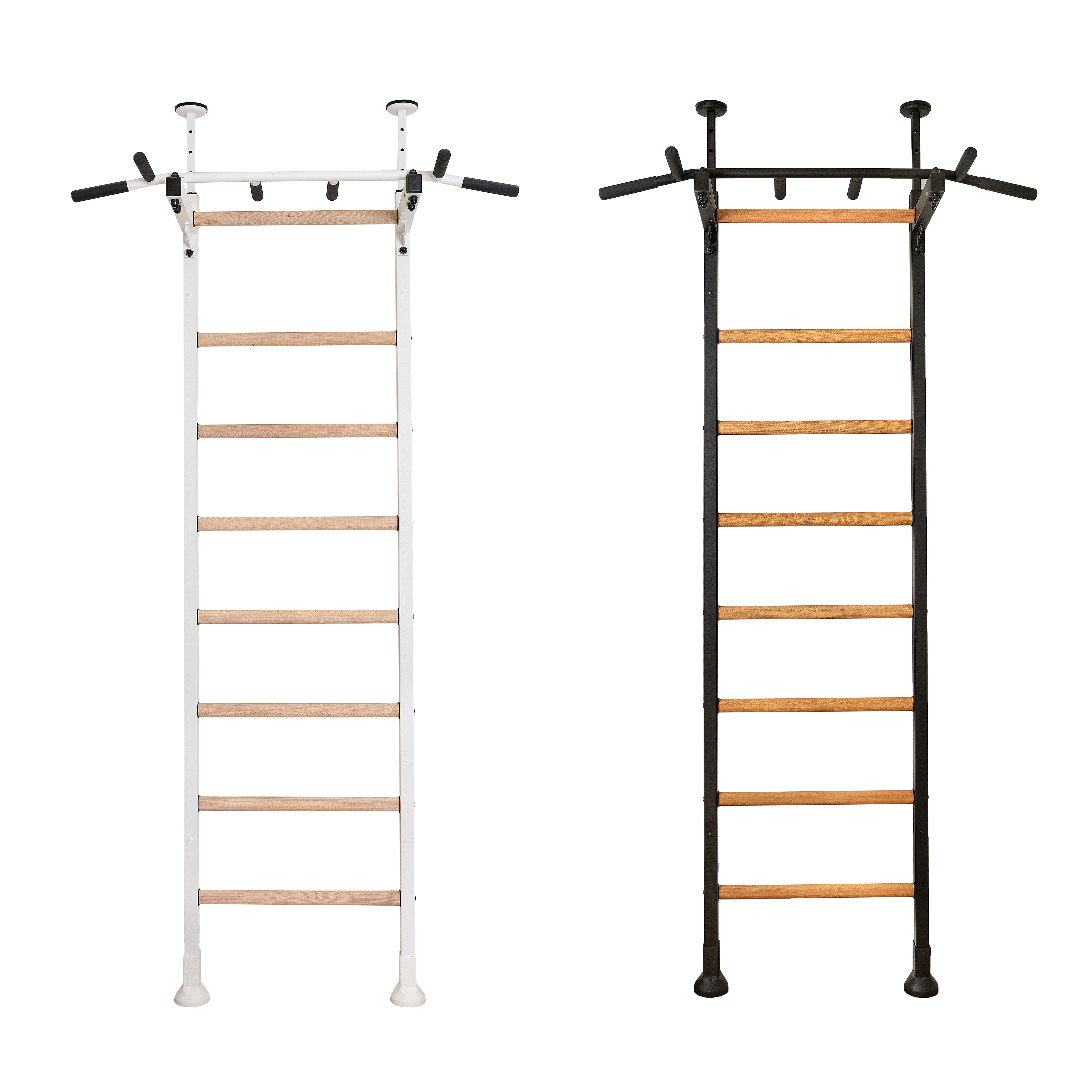 BenchK 521B Wall Bar with Pull-Up Bar - Black/Wood
