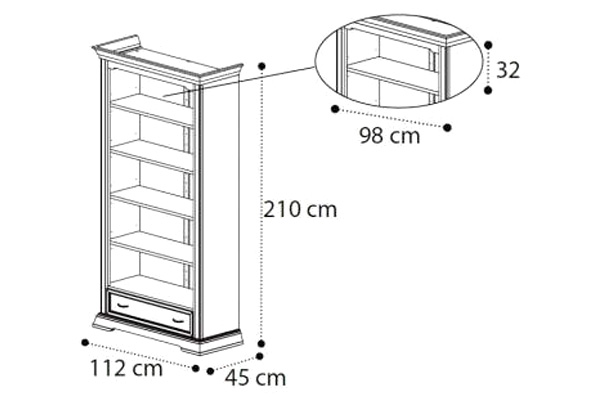 Camelgroup - Treviso Bookshelf in White Ash