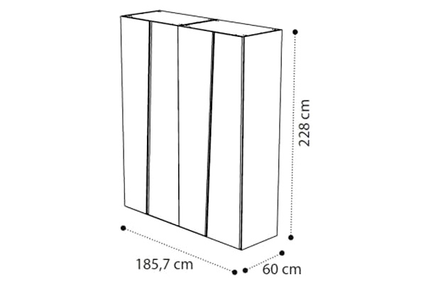 Camelgroup Storm 4-Door Wardrobe