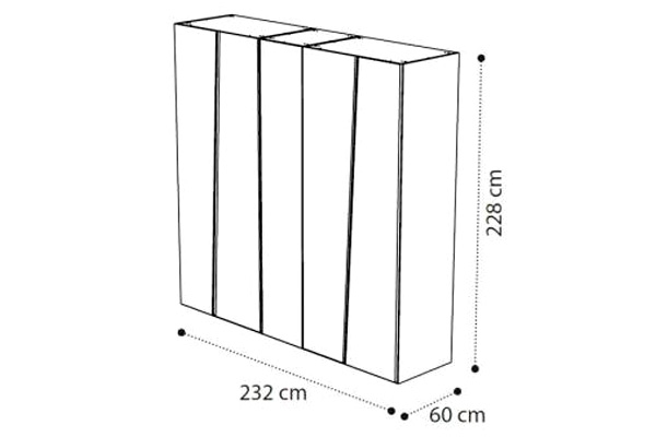 Camelgroup Storm 5-Door Wardrobe
