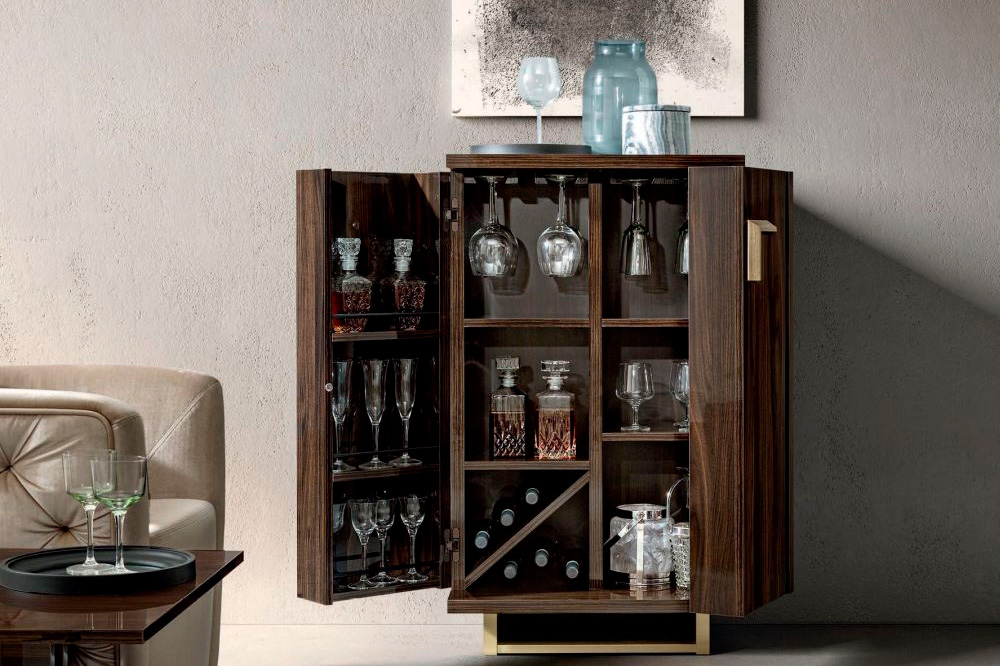 Camelgroup - Volare Day Bar Cabinet in Walnut