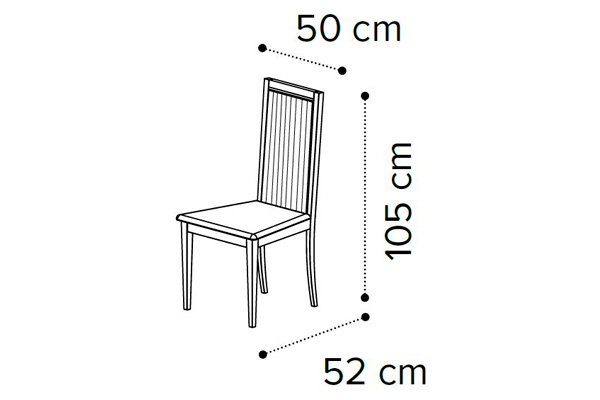 Camelgroup Roma Stripe Dining Chair - Silver Birch, Fabric Scarlet 04
