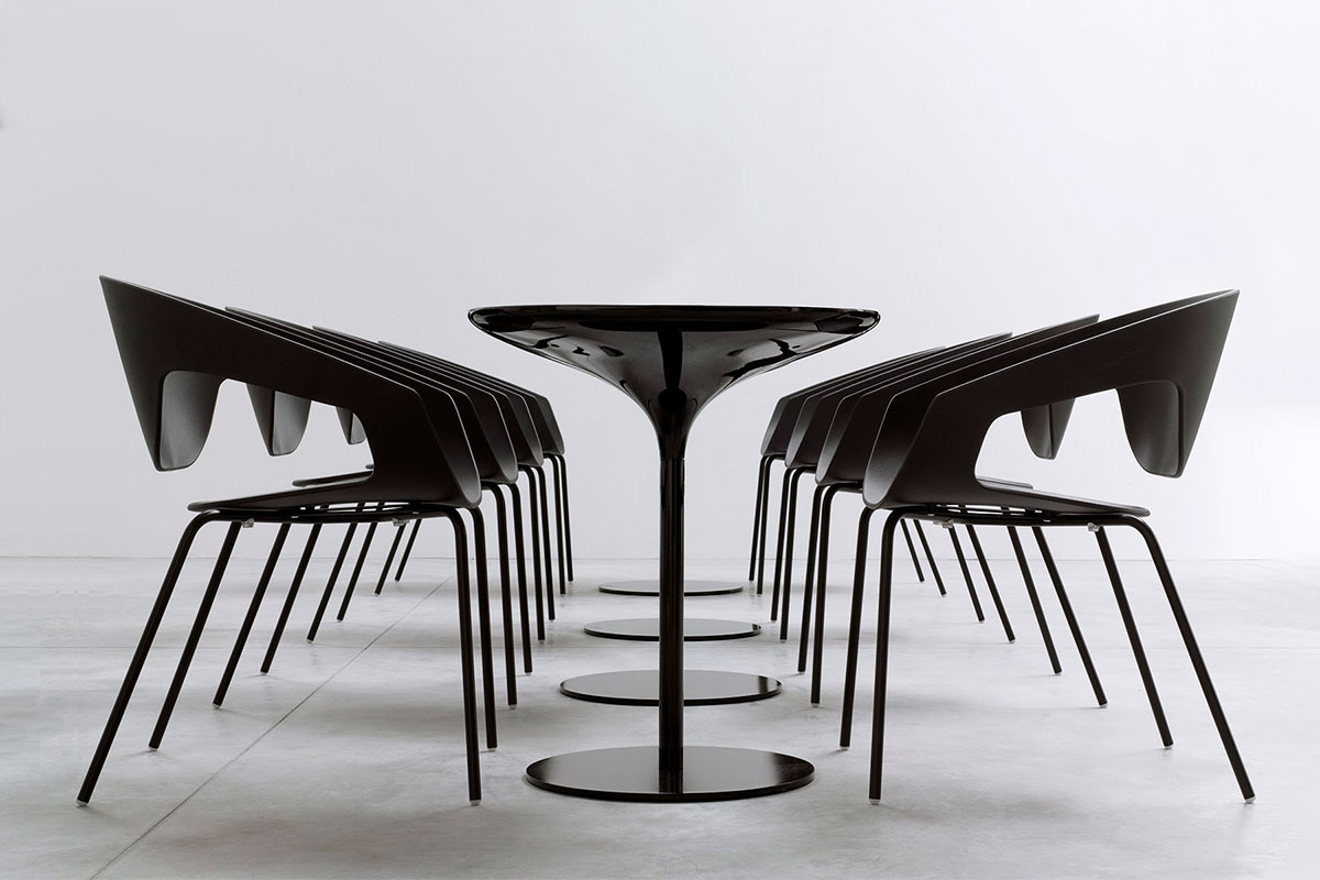 Casamania Vad Stackable Polypropylene Chair - Black