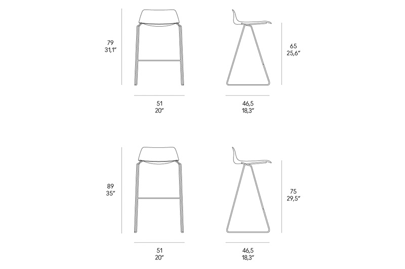 Casamania Pressious Bar stool - 31.1"