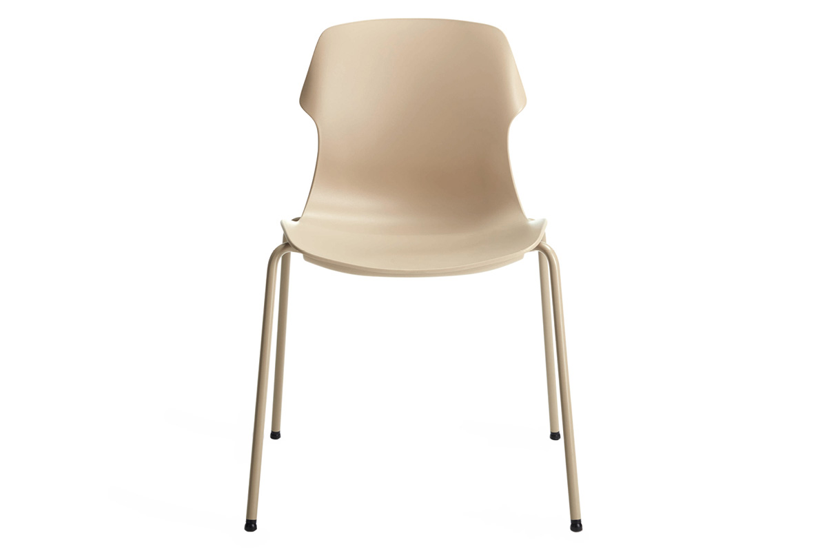 Casamania Stereo Stackable Polypropylene Chair Frontally Upholstered - Fabric Top