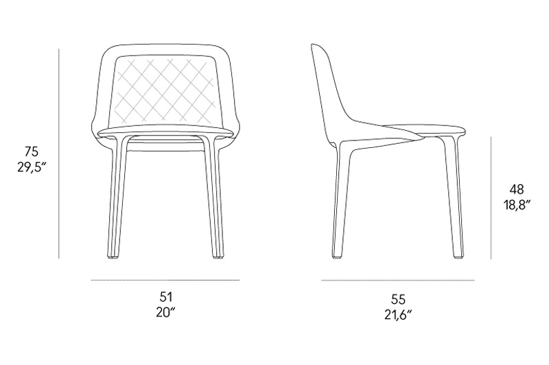Casamania Lepel Chair Quilted - Fabric Superior