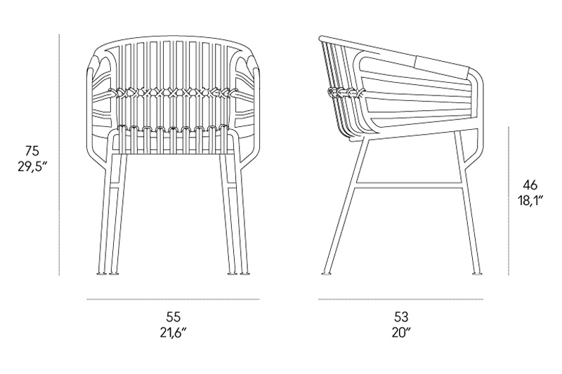 Casamania Raphia Rattan Chair - White