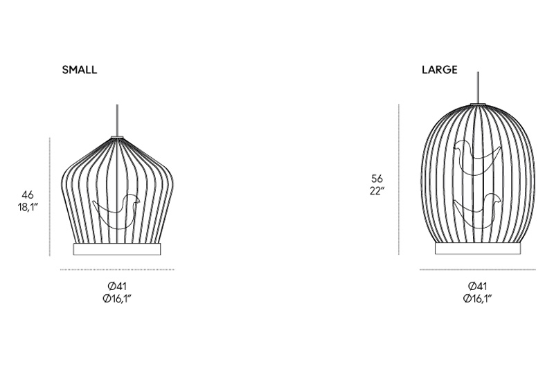 Casamania Twee T. Large Suspension Lamp - Black, 110V