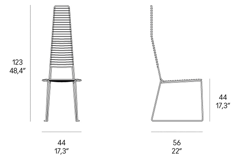 Casamania Alieno High Outdoor Chair with High Backrest - White