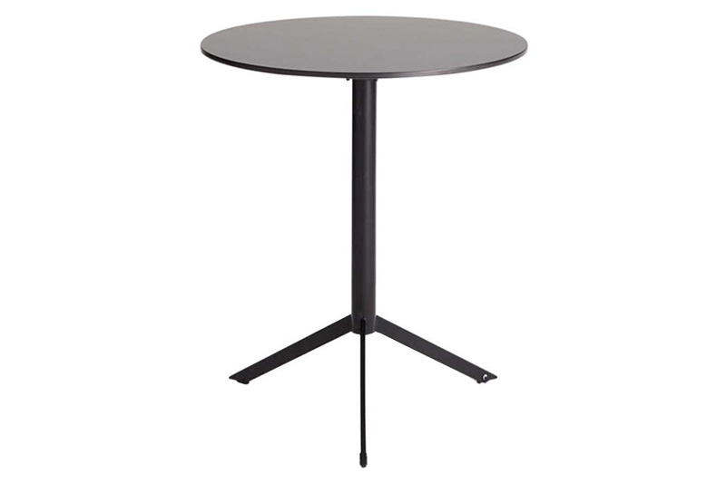 Casamania T4 Bistrot Round Cafe Bar Table - Black HPL Top