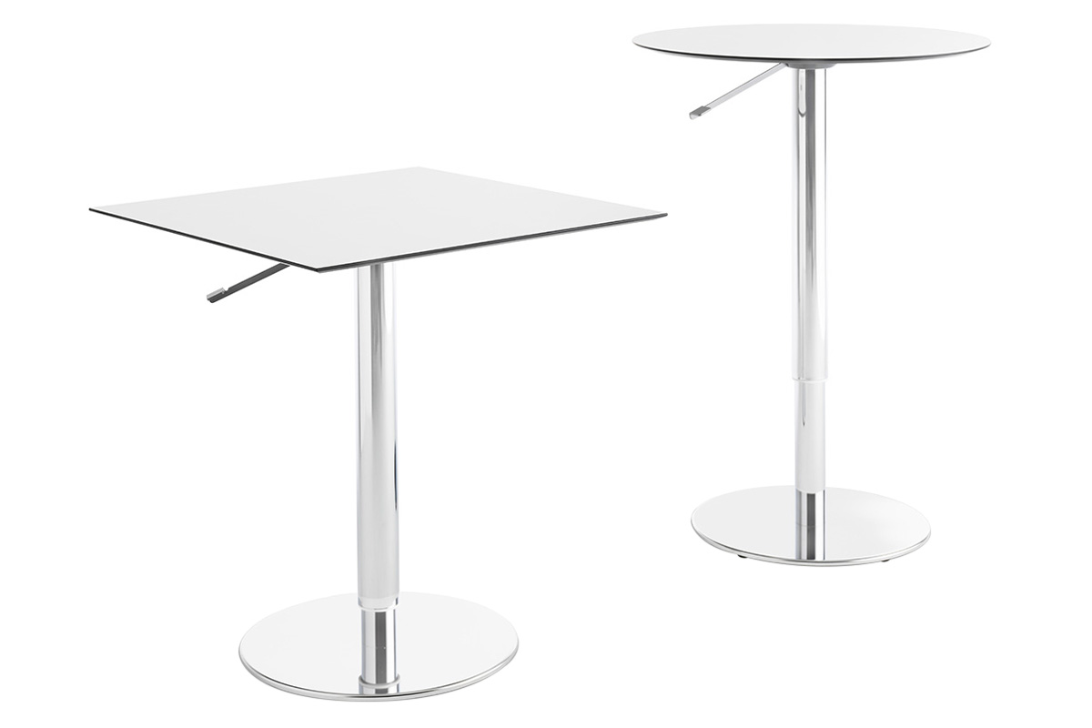 Casamania T2 Bistrot Square Cafe Bar Table - Black HPL Top and Steel Structure