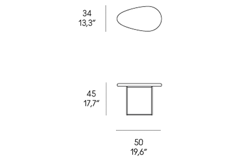 Casamania Lily Alto Marble Side Table - Marquina