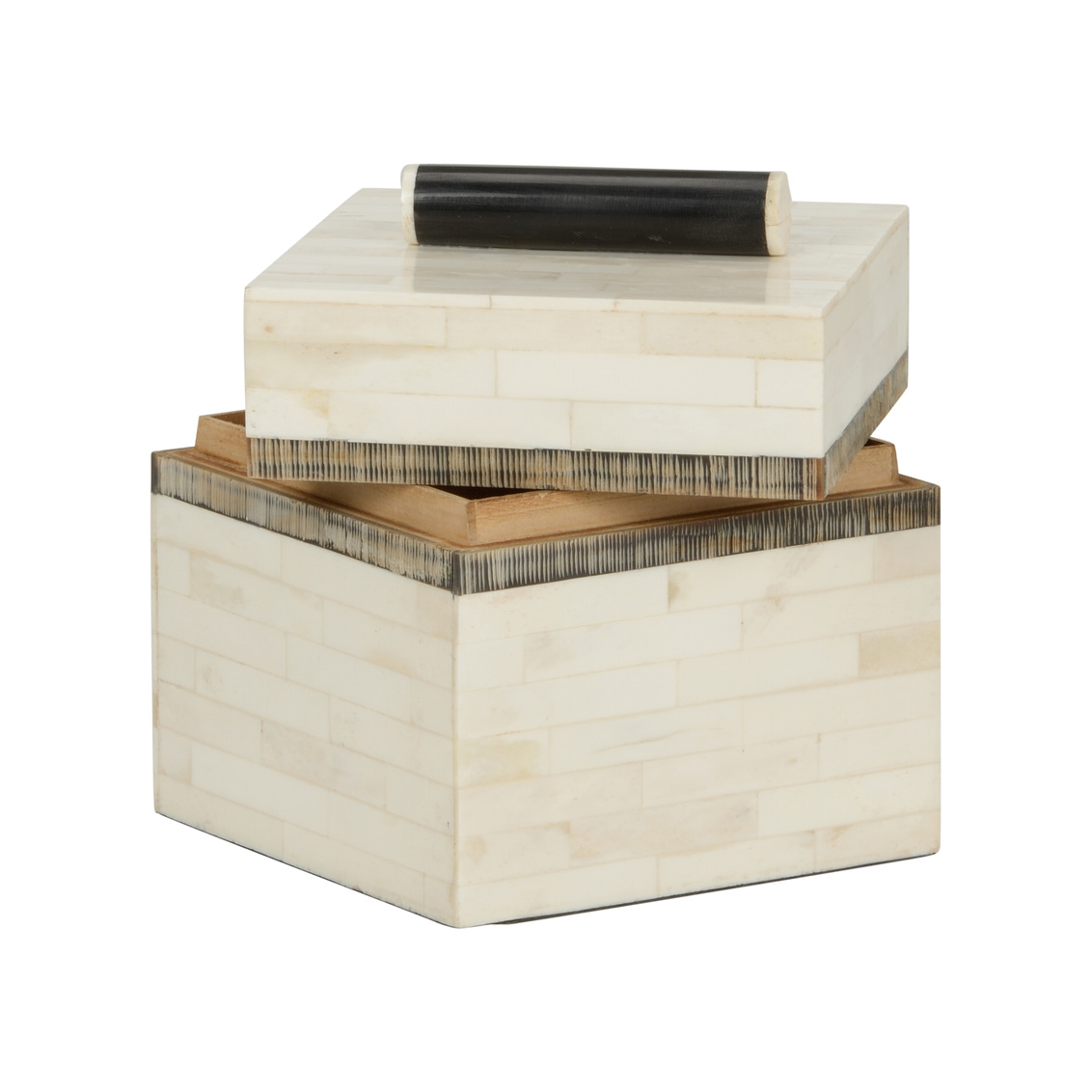 Chelsea House - Lila Jewelry Box in Natural Black/White