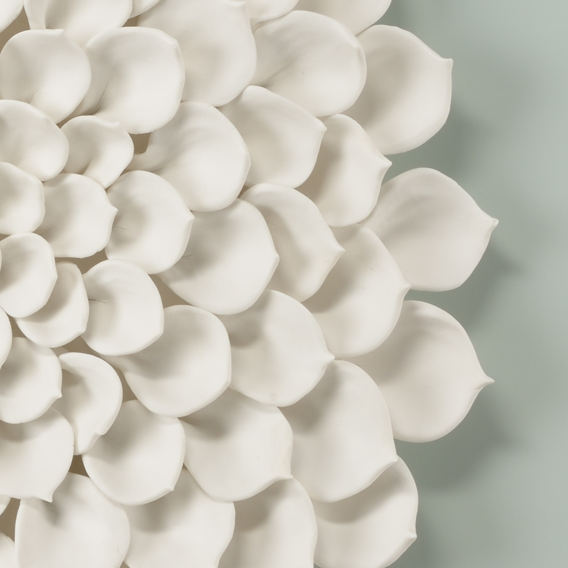 Chelsea House - Succulent Wall Sculpture B in White/Clear/Mint Green