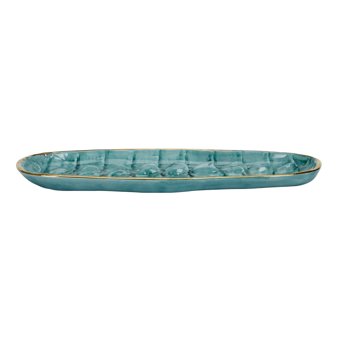 Chelsea House - Crocodile Tray in Turquoise/Gold
