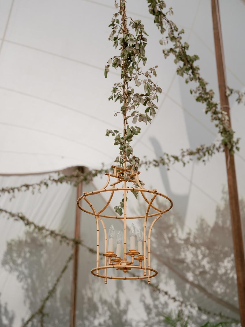 Chelsea House - Bamboo Chandelier in Antique Gold