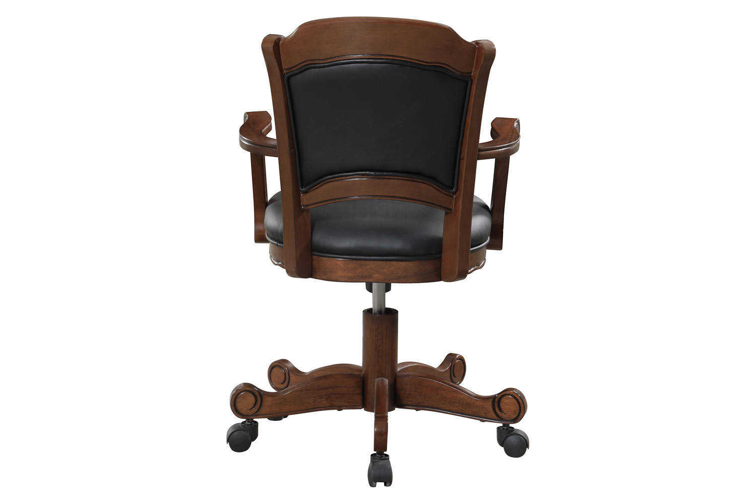 Coaster - Turk Game Chair With Casters in Black/Tobacco