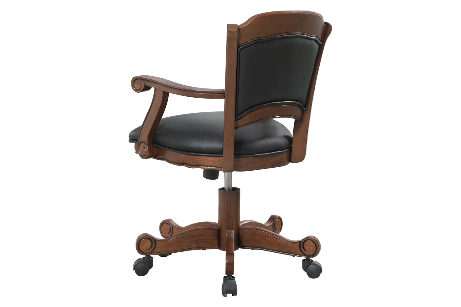 Coaster - Turk Game Chair With Casters in Black/Tobacco