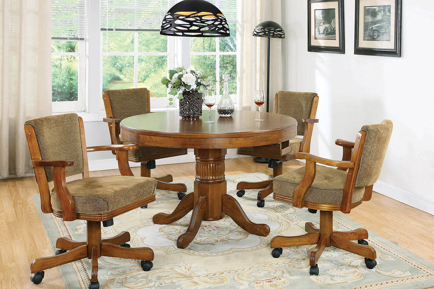 Coaster - Mitchell 3-In-1 Game Table in Amber