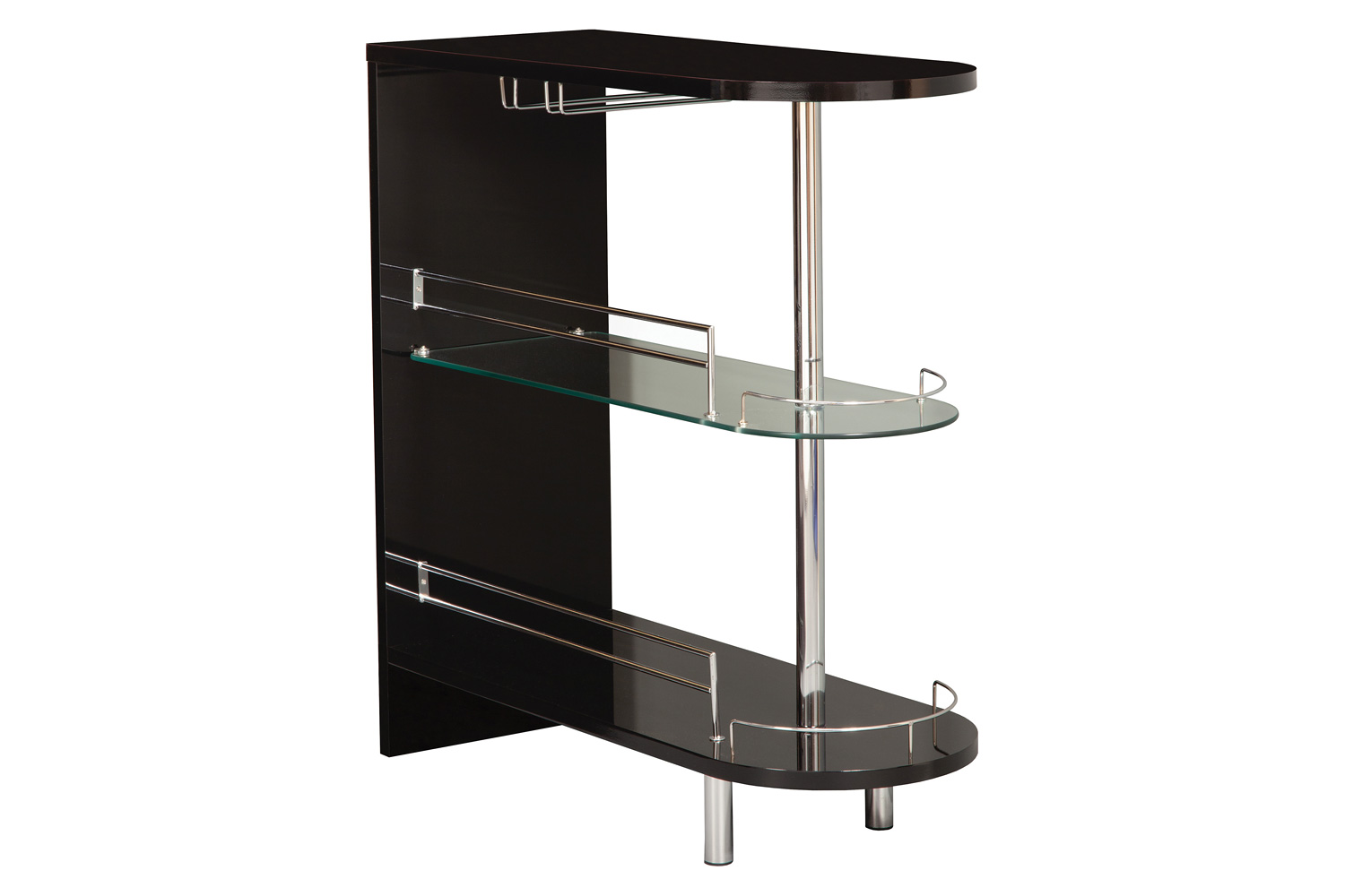 Coaster 3-Tier Bar Table - Black/Clear