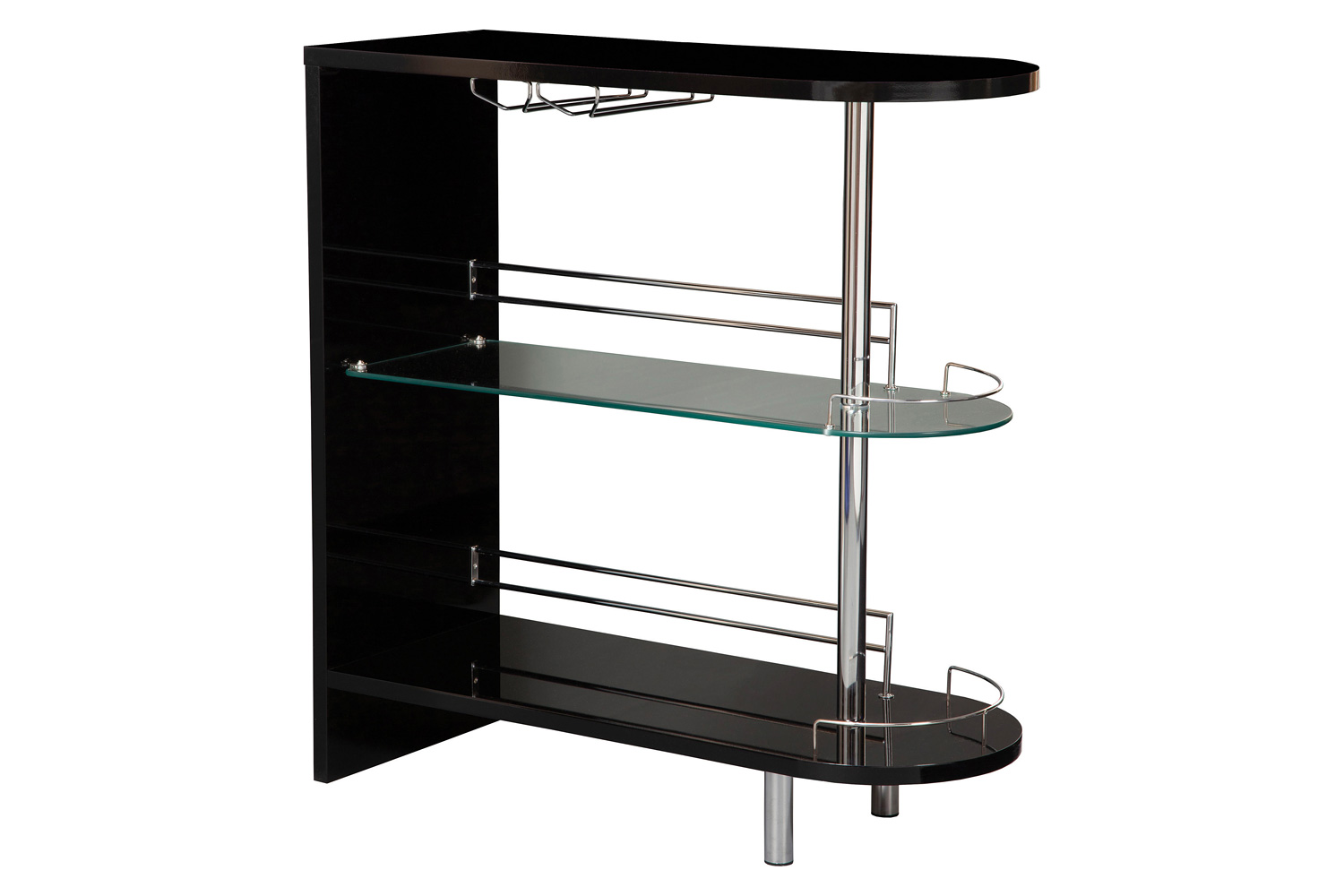 Coaster 3-Tier Bar Table - Black/Clear