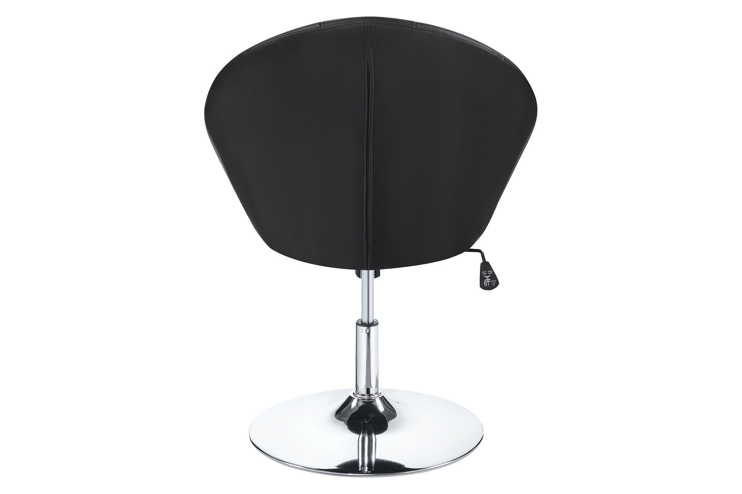 Coaster Round Tufted Swivel Chair - Black/Chrome